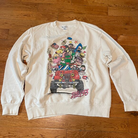 EUC Brandy Melville Chill Since '93" Crewneck Erica Sweatershirt Cartoon - Picture 1 of 3